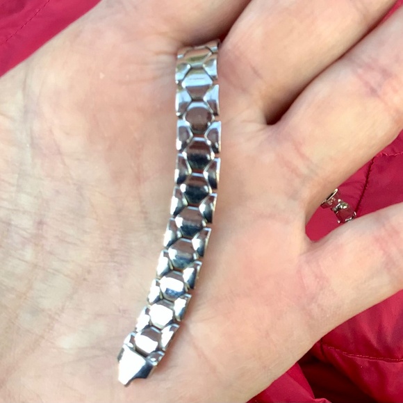 Amazing Italian Made 925 Sterling Silver Panther Style Bracelet - Picture 11 of 15